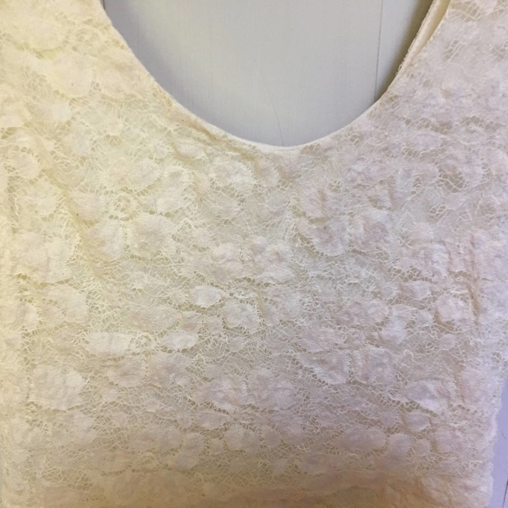 Paper Crane Lined Peplum Lace Top - Picture 3 of 8